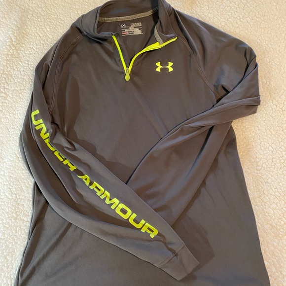 Under Armour Gray and Neon Yellow Jacket youth XL - Picture 1 of 6